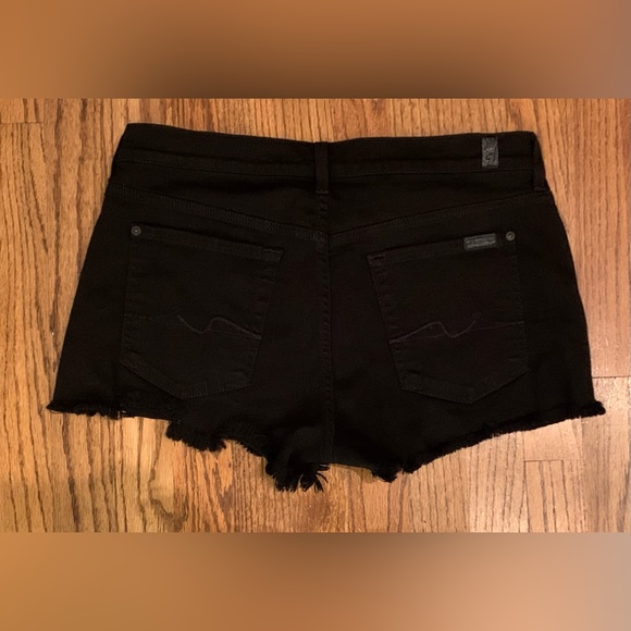 7 For All Mankind Denim Cutoff Black Shorts Women’s 29 - Picture 5 of 7